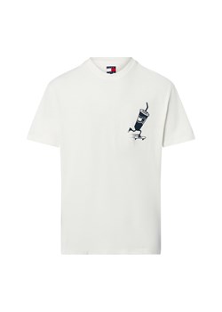 Tommy Jeans Koszulka męska Mężczyźni Bawełna écru jednolity - id: 762550-0001-09900 - marki Tommy Jeans - 184691667 Tommy Jeans Koszulka męska Mężczyźni Bawełna écru jednolity ze sklepu vangraaf w kategorii T-shirty męskie - zdjęcie 184691667