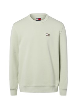 Tommy Jeans Bluza męska Mężczyźni Bawełna seledynowy jednolity ze sklepu vangraaf w kategorii Bluzy męskie - zdjęcie 184691669