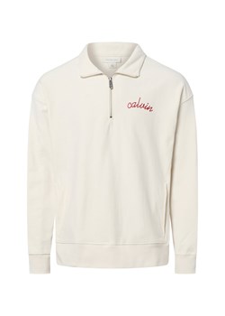 Calvin Klein Jeans Bluza męska Mężczyźni écru jednolity ze sklepu vangraaf w kategorii Bluzy męskie - zdjęcie 184691675