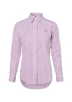 Lauren Ralph Lauren Damska bluzka koszulowa Kobiety Bawełna lila w paski ze sklepu vangraaf w kategorii Koszule damskie - zdjęcie 184691697