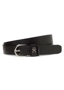 Tommy Hilfiger Damski pasek skórzany Kobiety skóra czarny jednolity ze sklepu vangraaf w kategorii Paski damskie - zdjęcie 184691708