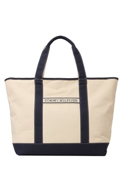 Tommy Hilfiger Shopperka damska - Płótno letnie Kobiety Bawełna écru jednolity ze sklepu vangraaf w kategorii Torby Shopper bag - zdjęcie 184691709