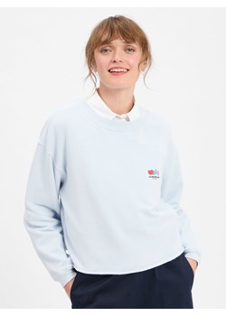 american vintage Bluza damska Kobiety Bawełna jasnoniebieski jednolity ze sklepu vangraaf w kategorii Bluzy damskie - zdjęcie 184691739