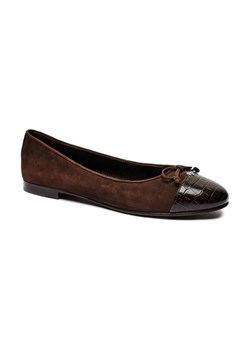 TORY BURCH Skórzane baleriny CAP-TOE ze sklepu Gomez Fashion Store w kategorii Balerinki - zdjęcie 184692265