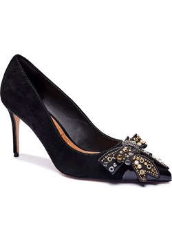Kurt Geiger Skórzane szpilki 225-BELGRAVIA STUD BOW ze sklepu Gomez Fashion Store w kategorii Czółenka - zdjęcie 184692358