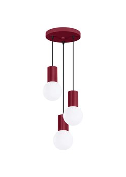 Burgundowa nowoczesna lampa wisząca - K600-Buble ze sklepu Edinos.pl w kategorii Lampy wiszące - zdjęcie 184694355