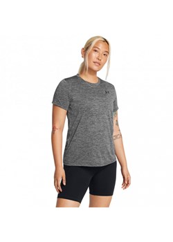 Damska koszulka treningowa Under Armour Tech SSC- Twist - szara ze sklepu Sportstylestory.com w kategorii Bluzki damskie - zdjęcie 184694945