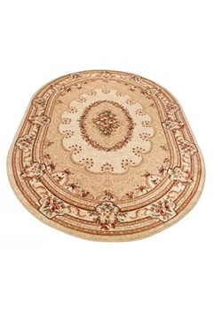 Owalny kremowy dywan w retro stylu P7-M58 ze sklepu Edinos.pl w kategorii Dywany - zdjęcie 184695819