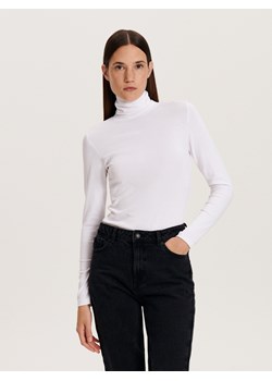 Reserved - Bawełniany golf - biały ze sklepu Reserved w kategorii Bluzki damskie - zdjęcie 184696097