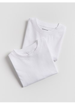 Reserved - Bawełniany t-shirt 2 pack - biały ze sklepu Reserved w kategorii T-shirty chłopięce - zdjęcie 184696249