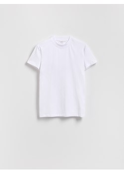 Reserved - Bawełniany t-shirt slim fit - biały ze sklepu Reserved w kategorii T-shirty męskie - zdjęcie 184696385