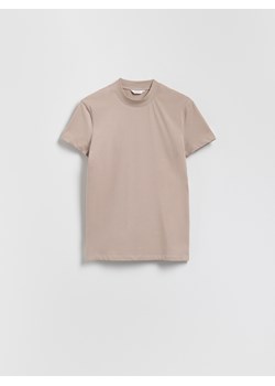 Reserved - Bawełniany t-shirt slim fit - brązowy ze sklepu Reserved w kategorii T-shirty męskie - zdjęcie 184696387