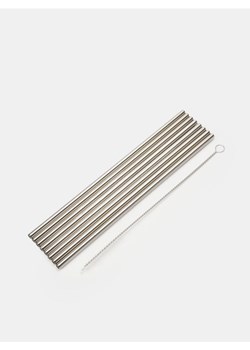 Sinsay - Zestaw słomek z czyścikiem 9 pack - srebrny ze sklepu Sinsay w kategorii Akcesoria kuchenne - zdjęcie 184697047