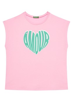 United Colors Of Benetton Top 3JERC10PB Różowy Regular Fit - id: 0000304876813 - marki United Colors Of Benetton - 184697088 United Colors Of Benetton Top 3JERC10PB Różowy Regular Fit ze sklepu MODIVO w kategorii Bluzki dziewczęce - zdjęcie 184697088