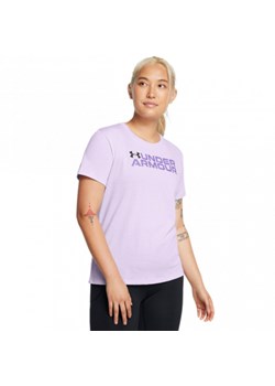 Damski t-shirt z nadrukiem Under Armour UA Big Logo Pack Short Sleeve - fioletowy ze sklepu Sportstylestory.com w kategorii Bluzki damskie - zdjęcie 184697537