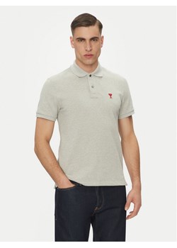 AMI PARIS Polo BFUPL001.760 Szary Regular Fit ze sklepu MODIVO w kategorii T-shirty męskie - zdjęcie 184698929