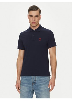 AMI PARIS Polo BFUPL001.760 Granatowy Regular Fit ze sklepu MODIVO w kategorii T-shirty męskie - zdjęcie 184698975