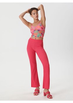 Sinsay - Crop top w kwiaty - różowy ze sklepu Sinsay w kategorii Bluzki damskie - zdjęcie 184699856