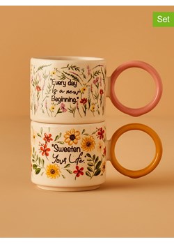 BELLA MAISON Kubki (2 szt.) "Flores" ze wzorem do kawy - 270 ml ze sklepu Limango Polska w kategorii Kubki - zdjęcie 184701299