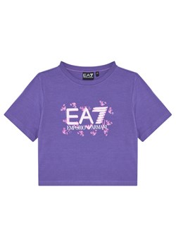 EA7 Emporio Armani T-Shirt 7G000151 AF10373 UA050 Niebieski Regular Fit ze sklepu MODIVO w kategorii Bluzki dziewczęce - zdjęcie 184701688