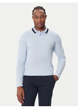 BOSS Polo Peoxfordlong_1 50544845 Błękitny Regular Fit ze sklepu MODIVO w kategorii T-shirty męskie - zdjęcie 184701755