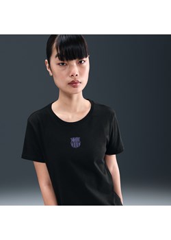 Damski T-shirt piłkarski Nike FC Barcelona - Czerń ze sklepu Nike poland w kategorii Bluzki damskie - zdjęcie 184704188