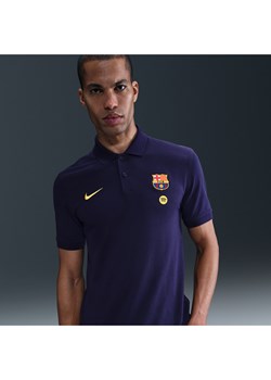 Męska koszulka piłkarska polo Nike Dri-FIT FC Barcelona The Nike Polo - Fiolet ze sklepu Nike poland w kategorii T-shirty męskie - zdjęcie 184704206