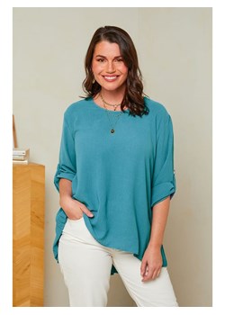 Curvy Lady Bluzka w kolorze turkusowym ze sklepu Limango Polska w kategorii Bluzki damskie - zdjęcie 184704885