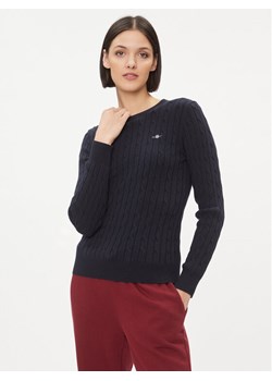 Gant Sweter 4800100 Granatowy Slim Fit ze sklepu MODIVO w kategorii Swetry damskie - zdjęcie 184706715