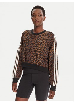 adidas Bluza Leopard JW7303 Brązowy Regular Fit ze sklepu MODIVO w kategorii Bluzy damskie - zdjęcie 184706755
