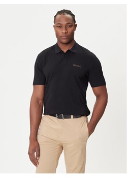 HUGO Polo Dirlmere 50542830 Czarny Regular Fit ze sklepu MODIVO w kategorii T-shirty męskie - zdjęcie 184706827
