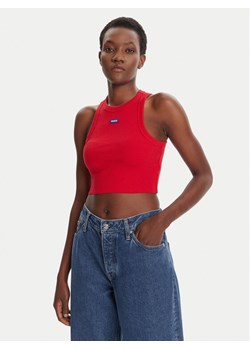 HUGO Top Baby 50511450 Bordowy Slim Fit ze sklepu MODIVO w kategorii Bluzki damskie - zdjęcie 184706917