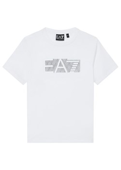 EA7 Emporio Armani T-Shirt 7B000036 AF10378 U0002 Biały Regular Fit ze sklepu MODIVO w kategorii T-shirty chłopięce - zdjęcie 184706919