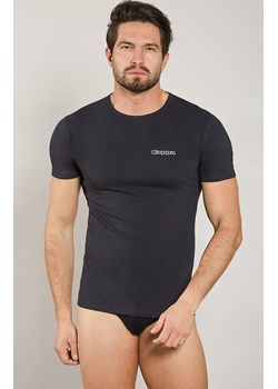 Kappa koszulka męska bawełniana z krótkim rękawem czarna K1304, Kolor antracytowy, Rozmiar M, Kappa ze sklepu Primodo w kategorii T-shirty męskie - zdjęcie 184708049