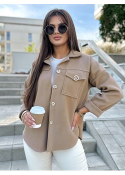 kurtka tecla ciemnobeżowa one size ze sklepu UBRA w kategorii Kurtki damskie - zdjęcie 184708398