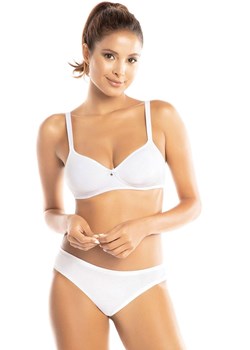 Figi damskie brazyliany białe Natural Cotton 1447, Kolor biały, Rozmiar XS, Sielei ze sklepu Intymna w kategorii Majtki damskie - zdjęcie 184708597