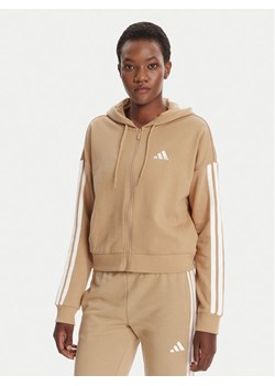 adidas Bluza Essentials 3-Stripes JY3133 Beżowy Regular Fit ze sklepu MODIVO w kategorii Bluzy damskie - zdjęcie 184709766
