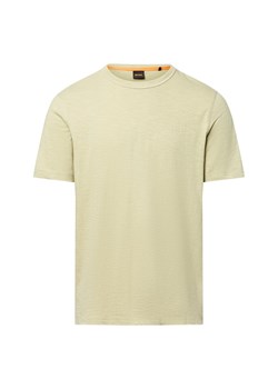 BOSS Orange Koszulka męska - Tegood Mężczyźni Bawełna seledynowy jednolity ze sklepu vangraaf w kategorii T-shirty męskie - zdjęcie 184710075