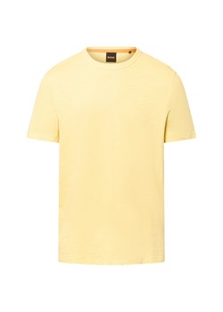 BOSS Orange Koszulka męska - Tegood Mężczyźni Bawełna żółty jednolity ze sklepu vangraaf w kategorii T-shirty męskie - zdjęcie 184710076