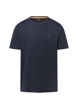 BOSS Orange Koszulka męska - Tegood Mężczyźni Bawełna indygo jednolity ze sklepu vangraaf w kategorii T-shirty męskie - zdjęcie 184710077