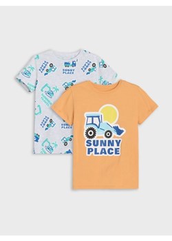 Sinsay - Koszulki 2 pack - pomarańczowy ze sklepu Sinsay w kategorii T-shirty chłopięce - zdjęcie 184720247