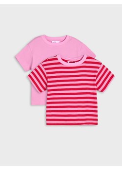 Sinsay - Koszulki z krótkim rękawem 2 pack - żółty - id: 190DJ-11X - marki Sinsay - 184720328 Sinsay - Koszulki z krótkim rękawem 2 pack - żółty ze sklepu Sinsay w kategorii Bluzki dziewczęce - zdjęcie 184720328