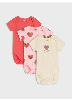 Sinsay - Body 3 pack - kremowy ze sklepu Sinsay w kategorii Odzież dla niemowląt - zdjęcie 184720349