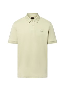 BOSS Orange Męska koszulka polo - Pe_Interlock Mężczyźni Bawełna seledynowy jednolity ze sklepu vangraaf w kategorii T-shirty męskie - zdjęcie 184721289