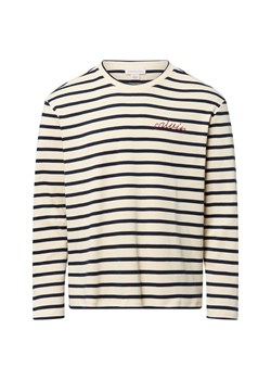 Calvin Klein Jeans Męska koszula z długim rękawem Mężczyźni Bawełna écru w paski ze sklepu vangraaf w kategorii T-shirty męskie - zdjęcie 184721305