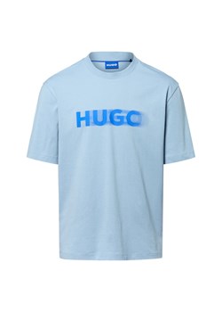 HUGO BLUE Koszulka męska - Nalax Mężczyźni Bawełna jasnoniebieski nadruk ze sklepu vangraaf w kategorii T-shirty męskie - zdjęcie 184721309