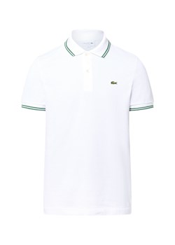 Lacoste Męska koszulka polo Mężczyźni Bawełna biały jednolity ze sklepu vangraaf w kategorii T-shirty męskie - zdjęcie 184721317