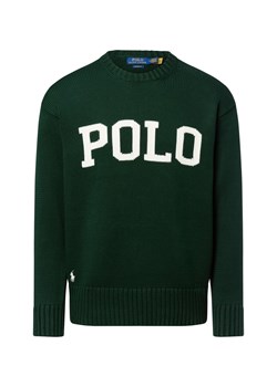 Polo Ralph Lauren Męski sweter Mężczyźni Bawełna jodłowy jednolity ze sklepu vangraaf w kategorii Swetry męskie - zdjęcie 184721337