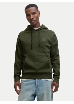 Jack&Jones Bluza Corp Logo 12152840 Zielony Regular Fit ze sklepu MODIVO w kategorii Bluzy męskie - zdjęcie 184722366