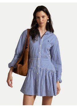 Polo Ralph Lauren Sukienka koszulowa 211972052001 Niebieski Regular Fit ze sklepu MODIVO w kategorii Sukienki - zdjęcie 184722395